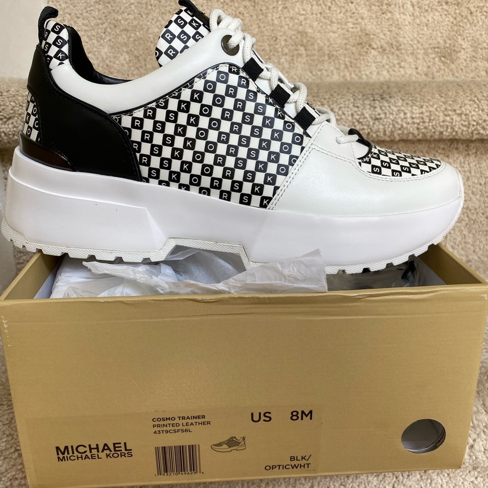 Michael Kors Checkerboard Logo Trainer